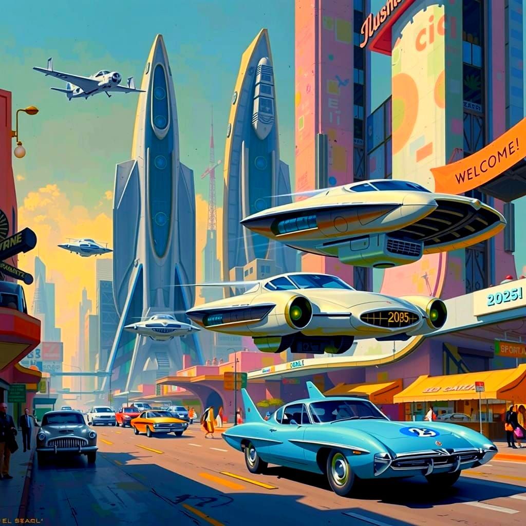 Futuristic City as seen from 1955
