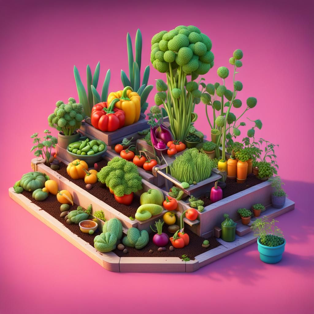 Whimsical Miniature Garden from Household Items: 3D Digital ...