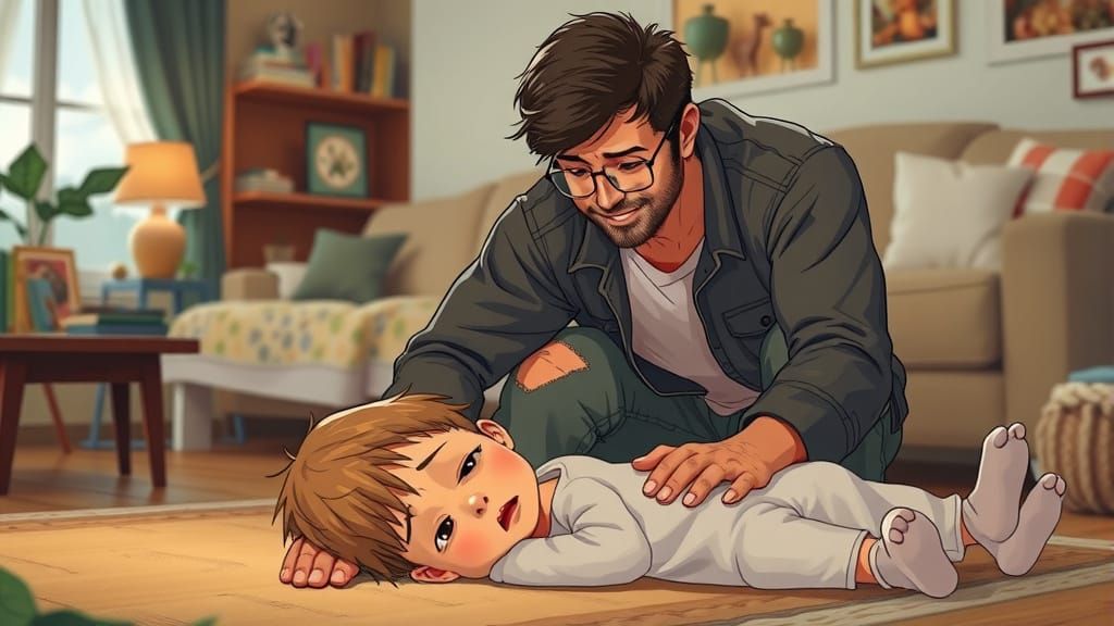 Father's Patience in Whimsical Family Moment