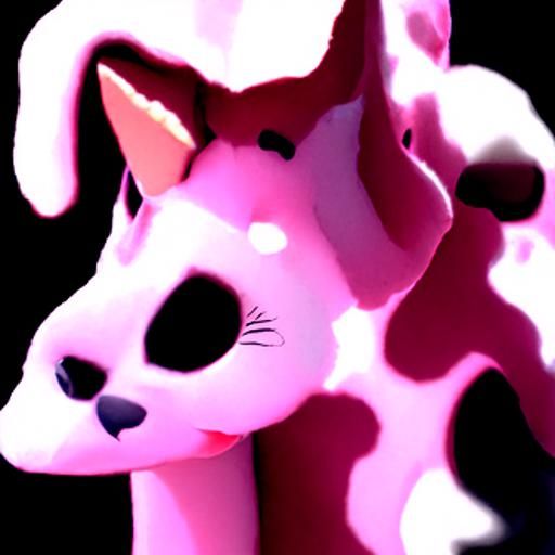 Surreal Fluffy Dog Cat Giraffe Hybrid in 3D