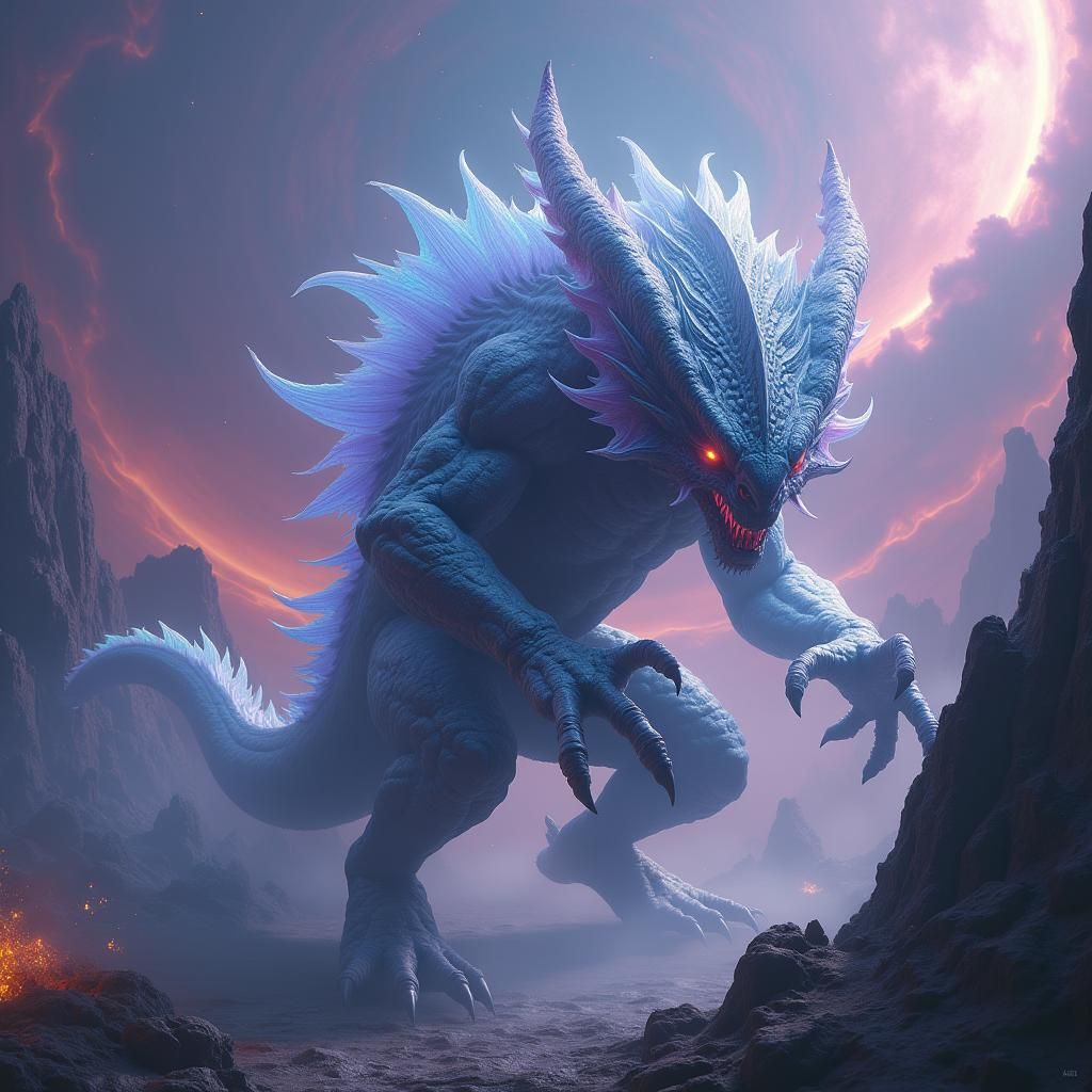 Mythical Creature in Mystical Realm: Digital Matte Painting