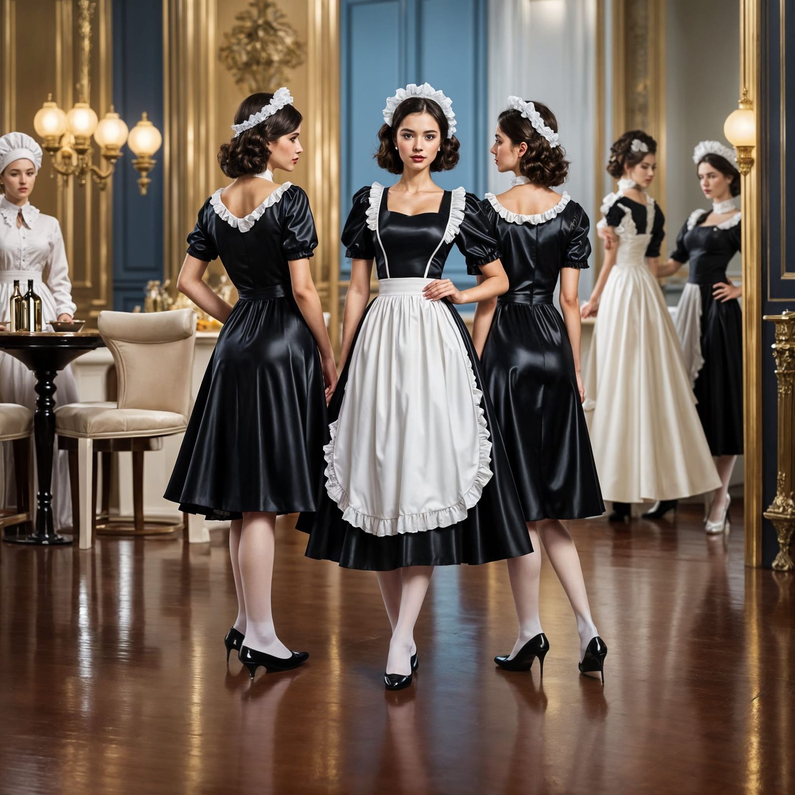 Maid in Classic Uniform with Victorian Style