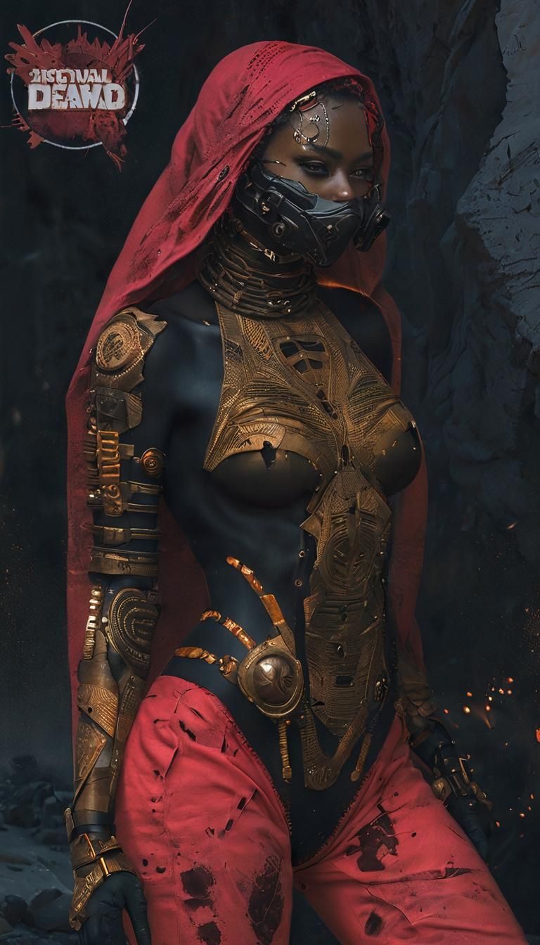 Cyberpunk Assassin Runs Through Post-Apocalyptic Desert