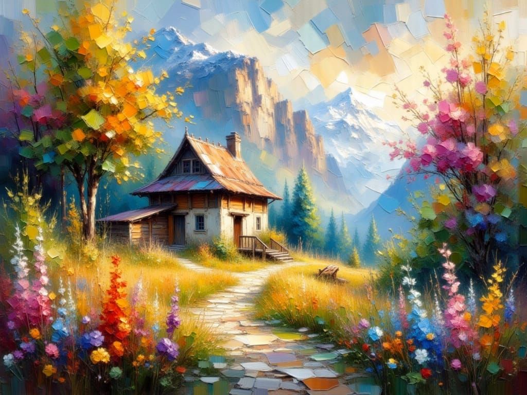 Country house near the mountains