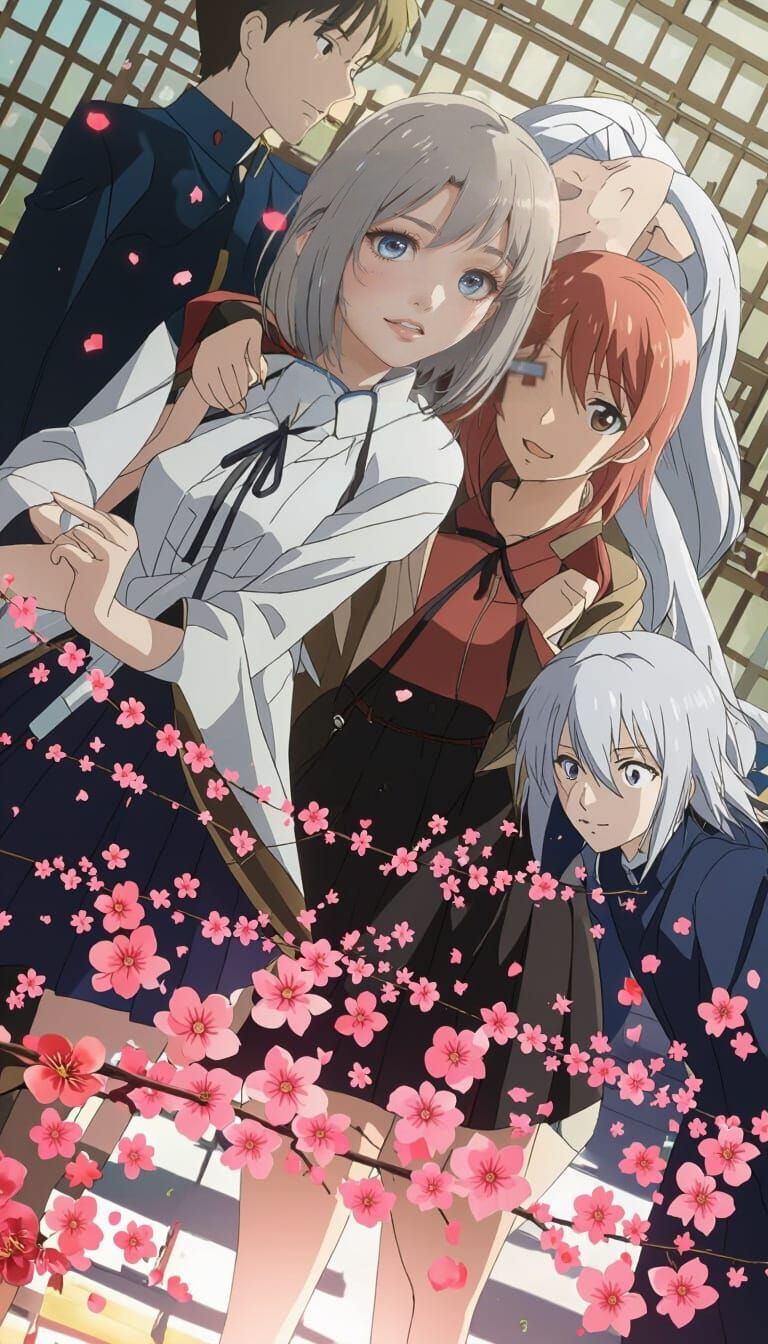 Anime Heroine in Radiant Cinematic Scene