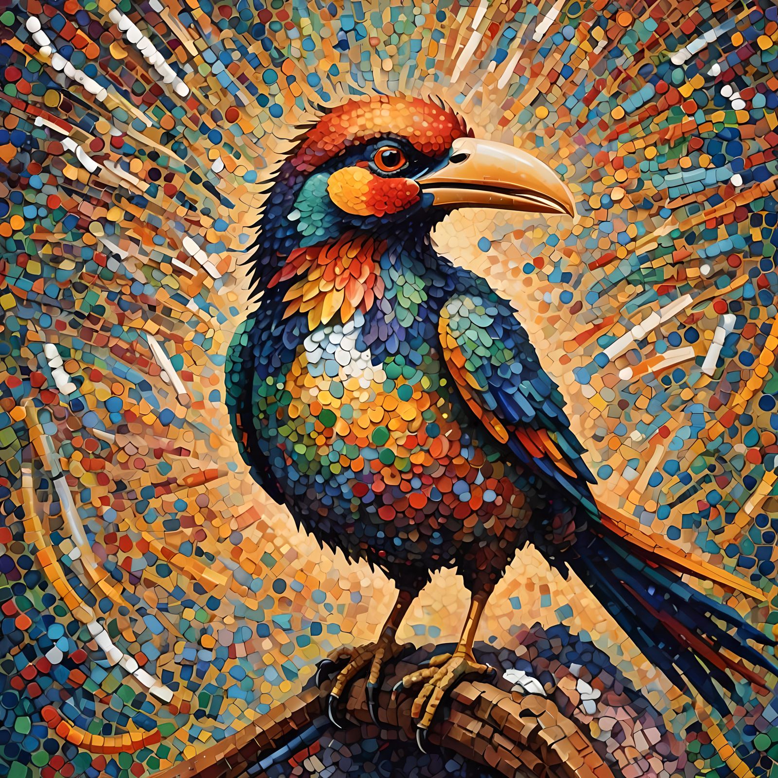 Big Bird Rolls a Smoke: Neo-Impressionist Expressionism