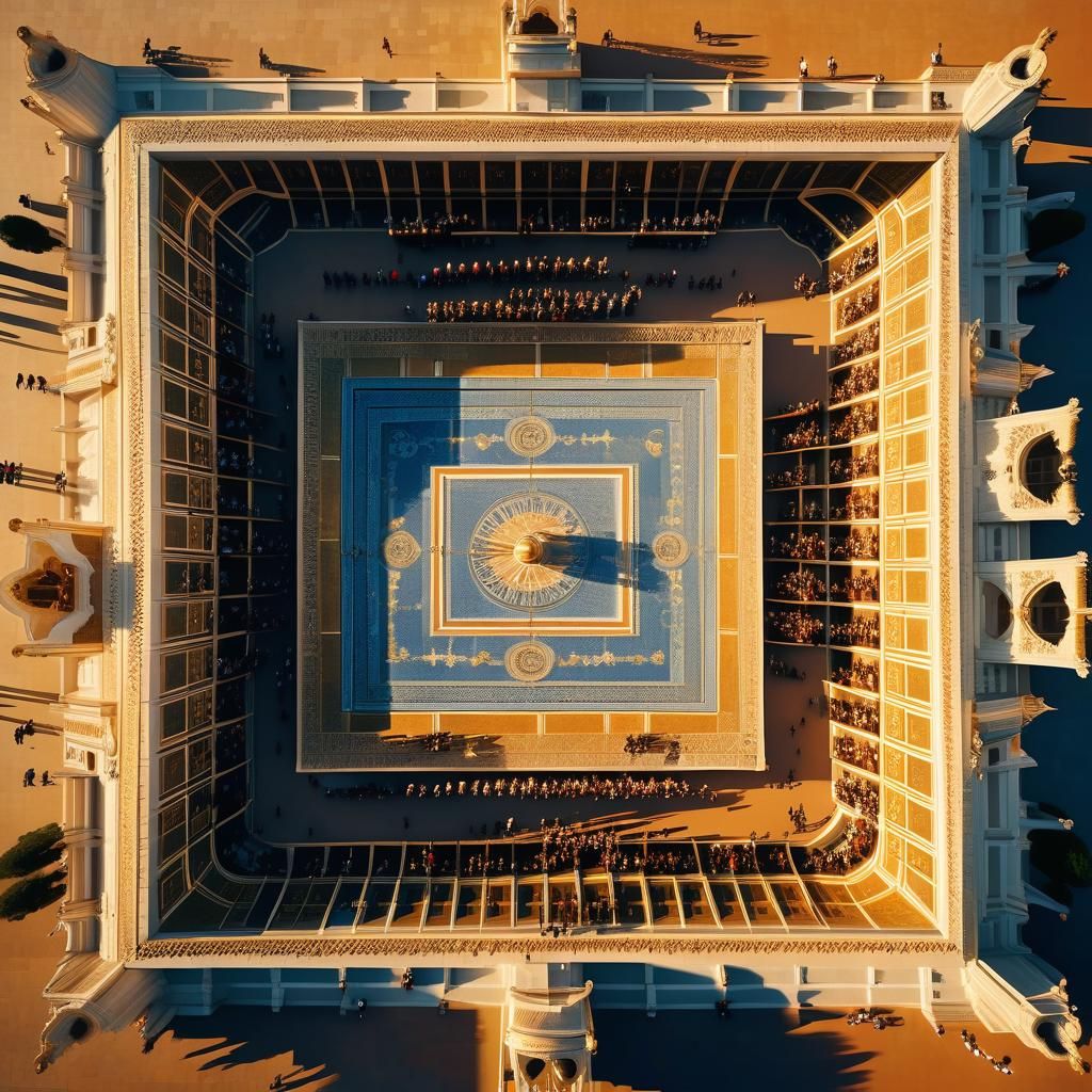 Grand Hippodrome Chariot Race in Golden Sunset Light