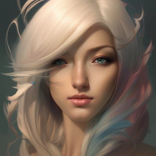 Realistic Portrait of Ahri in Artstation Style