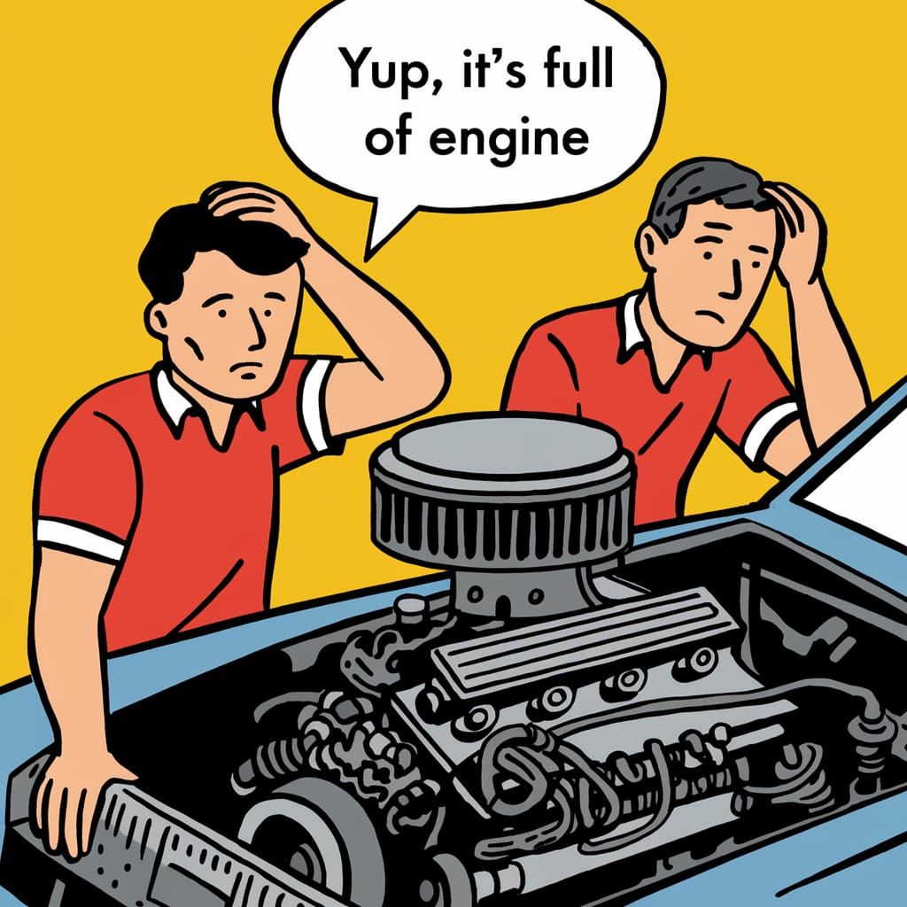 Retro-Style Car Engine Puzzle