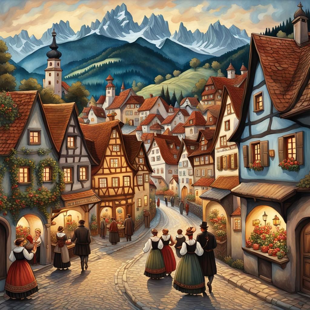 Quaint Bavarian village