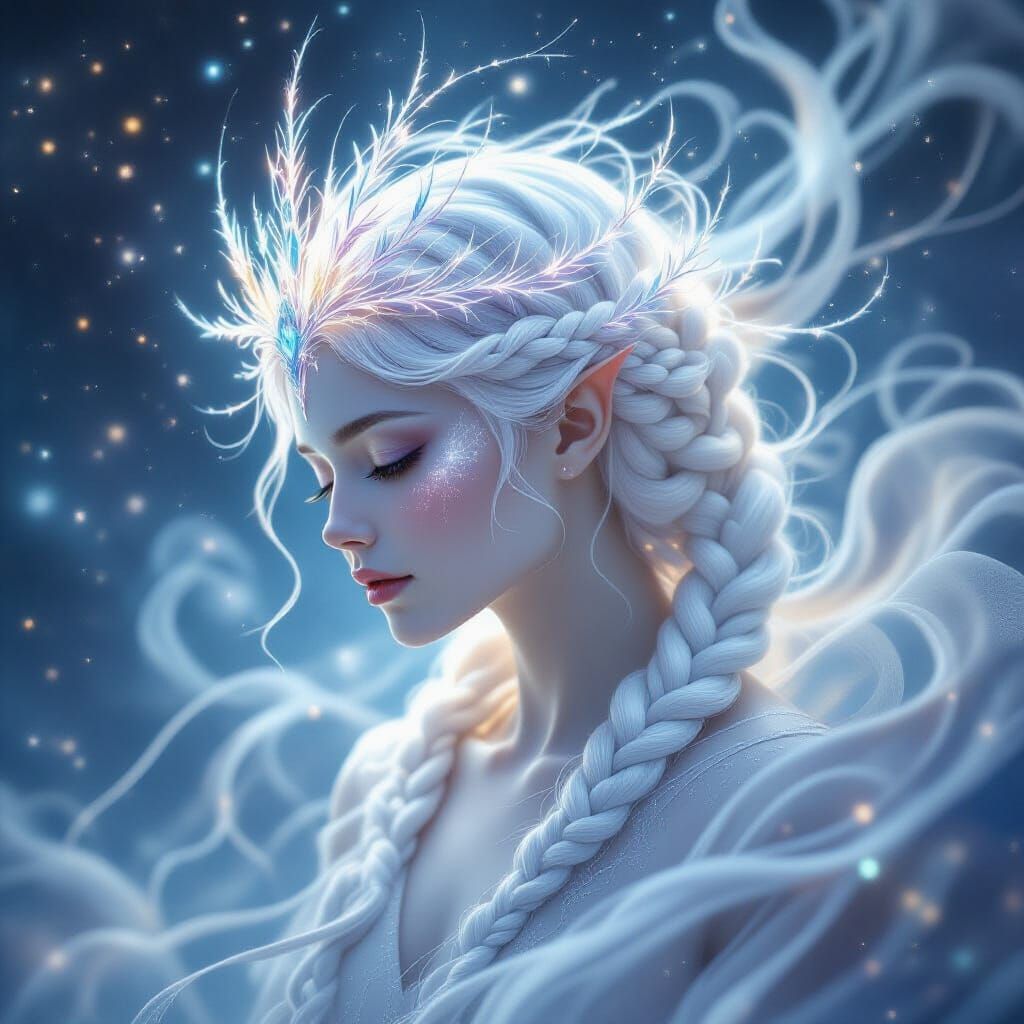 Celestial Starlight Being in Ethereal Fantasy Art