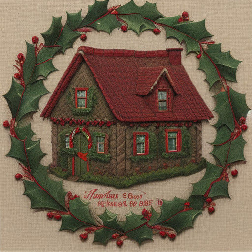 Cozy Homespun Cottage with Woven Holly Embellishment