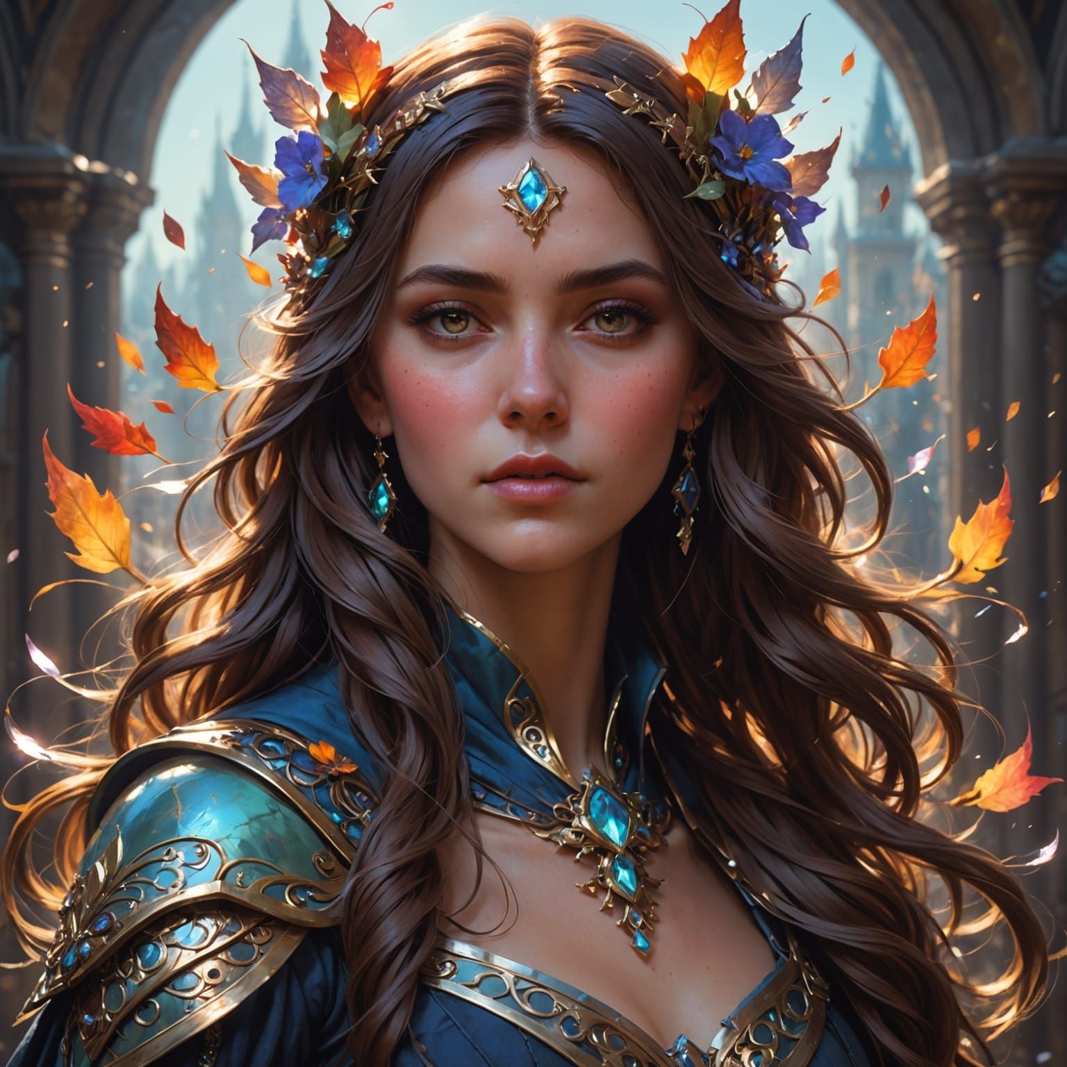 Ethereal Beauty in Vibrant Triadic Colors