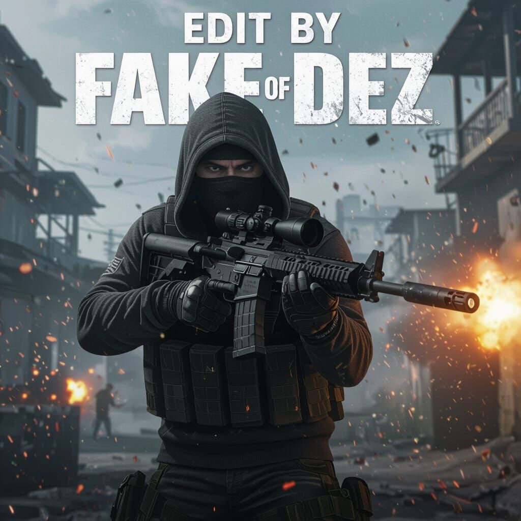 Sniper in Hoodie in Urban Combat Zone