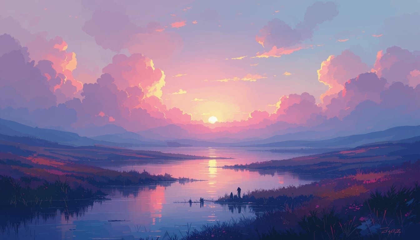 Ethereal Dreamscape Inspired by Abstract Expressionism