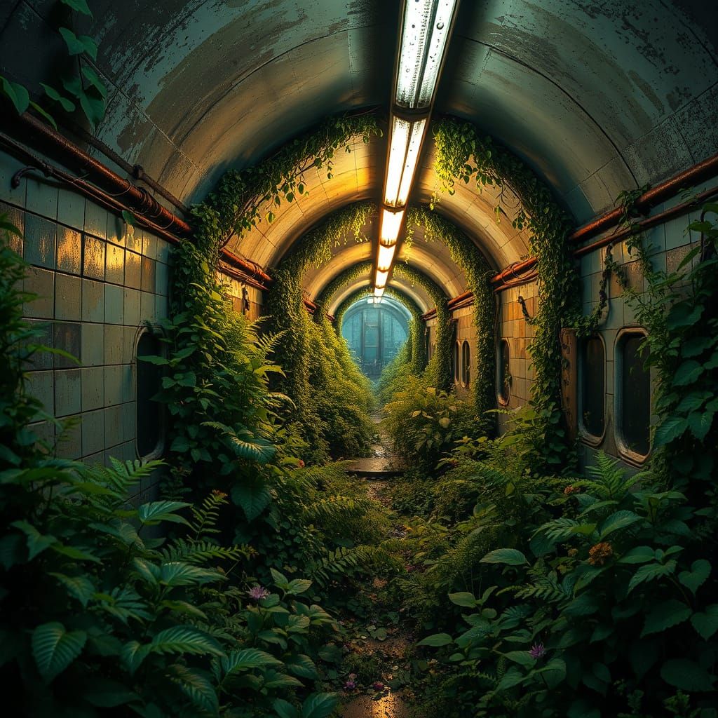 Subway Station Reclaimed by Nature