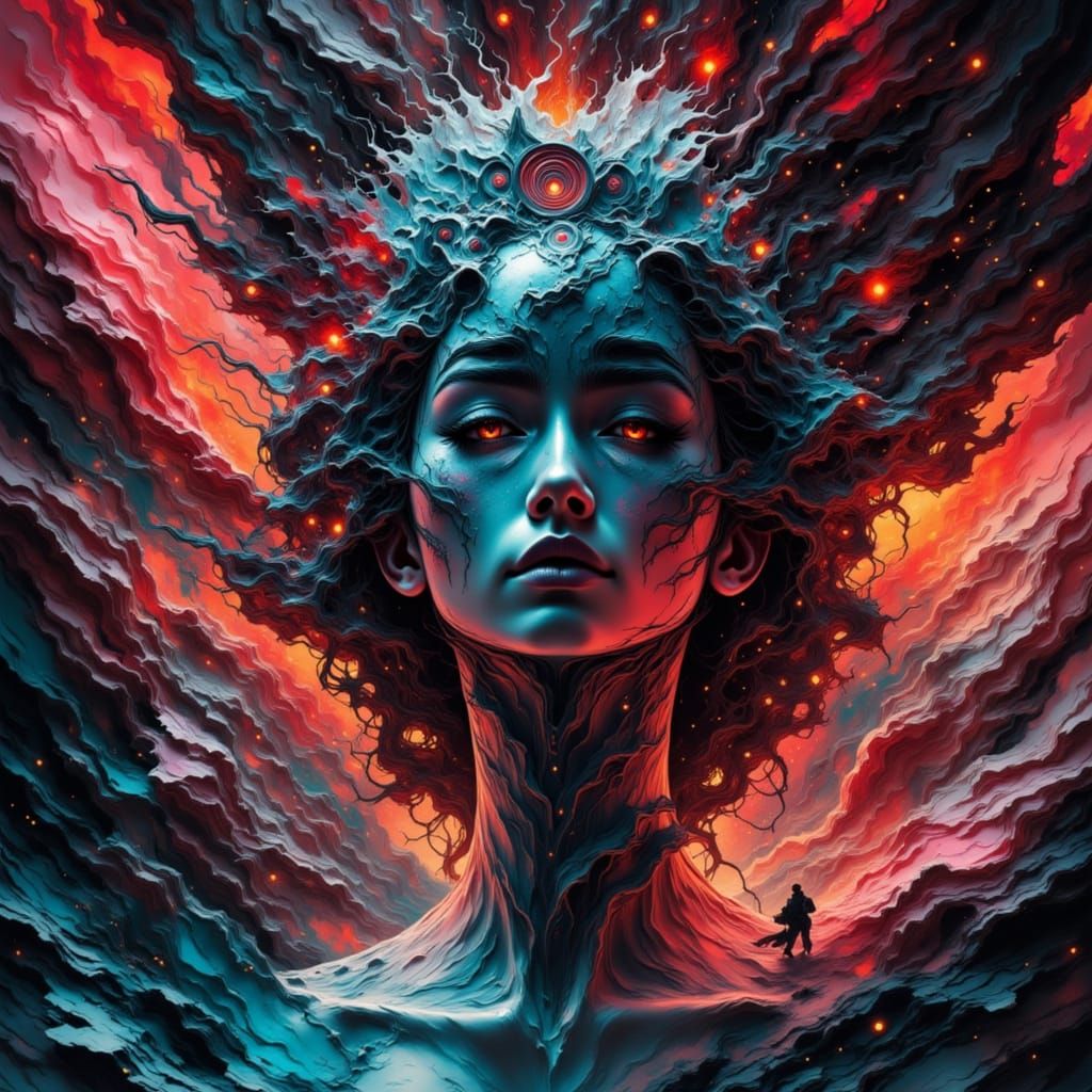 Origami Dreams in Neon Symmetry