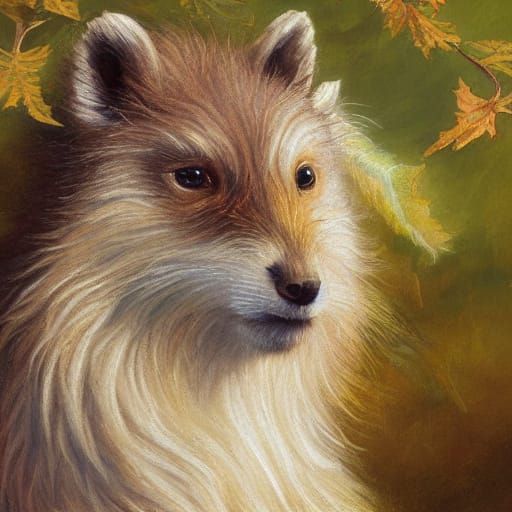 Renaissance Portrait of Extinct Hedgerabbihog in Forest