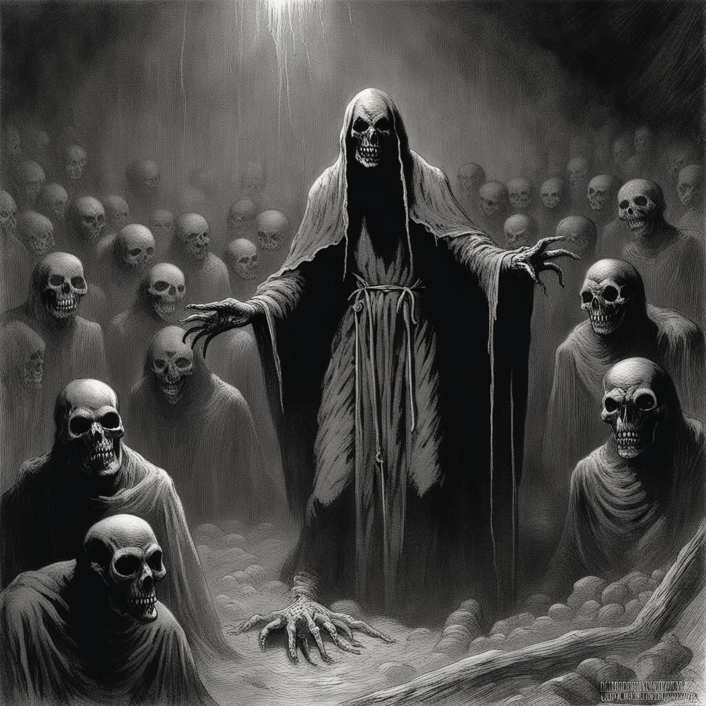 Horrific Face in Hellish Torture, Eerie Magazine Style