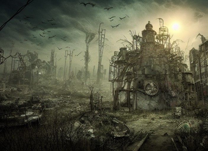 Post-Apocalyptic Wonderland: A Hauntingly Beautiful Scene