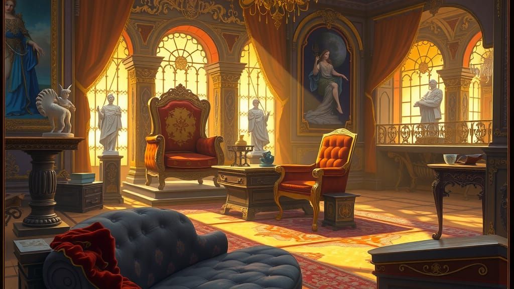 Luxurious Medieval Office in Johan Egerkrans Style