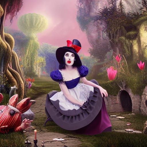 Alice in Wonderland Meets The Addams Family
