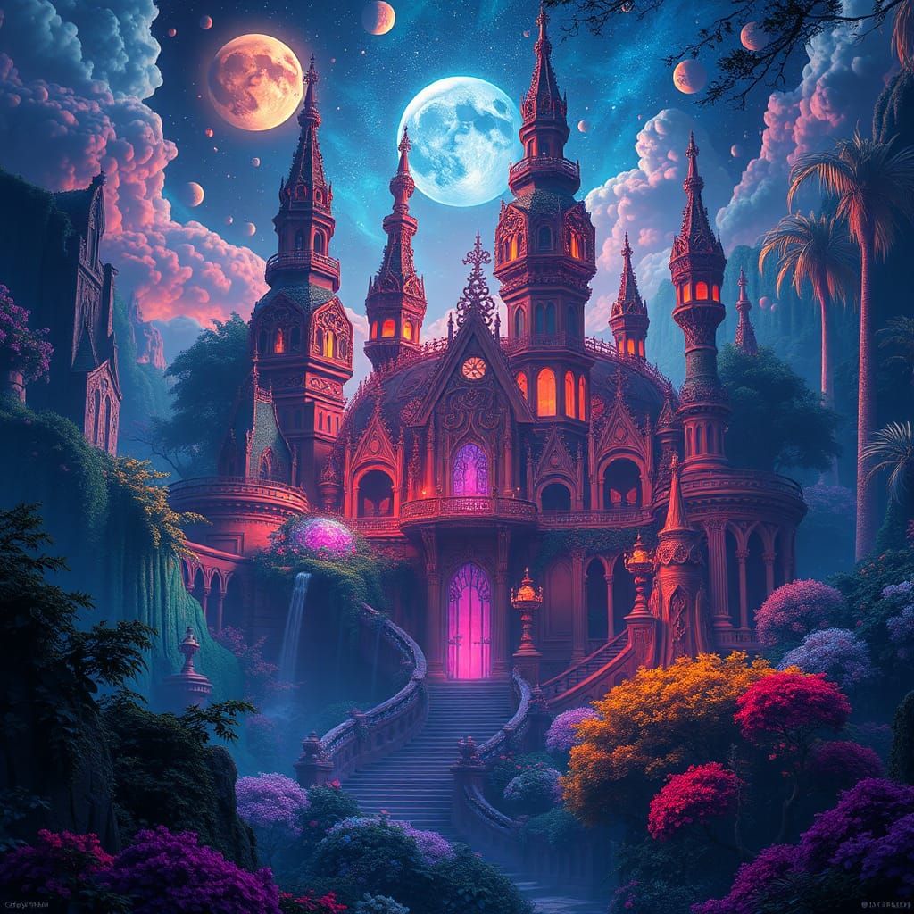 Mystical Realm in Hyper-Detailed Fantasy Concept Art