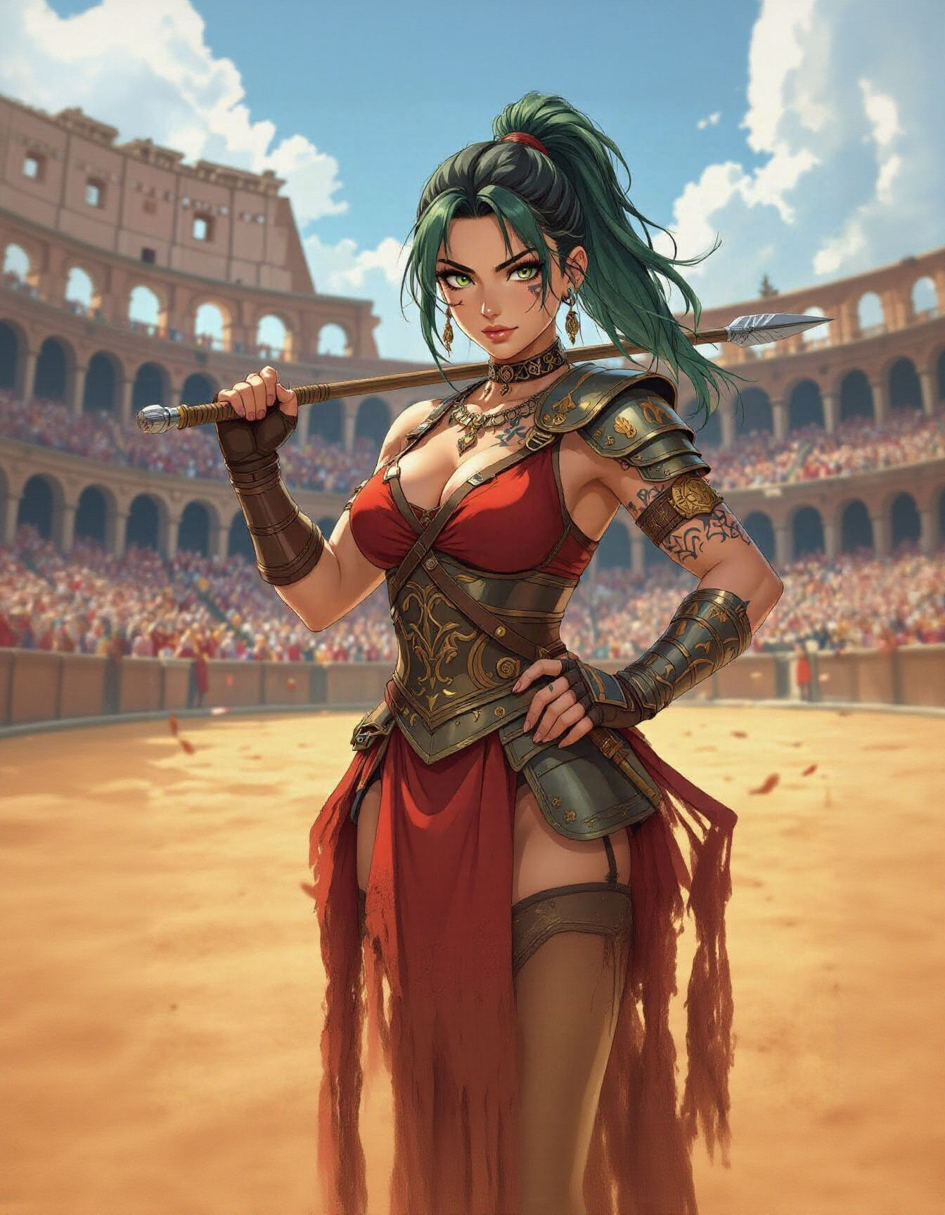 Anime Gladiator Princess Cassia in the Colosseum