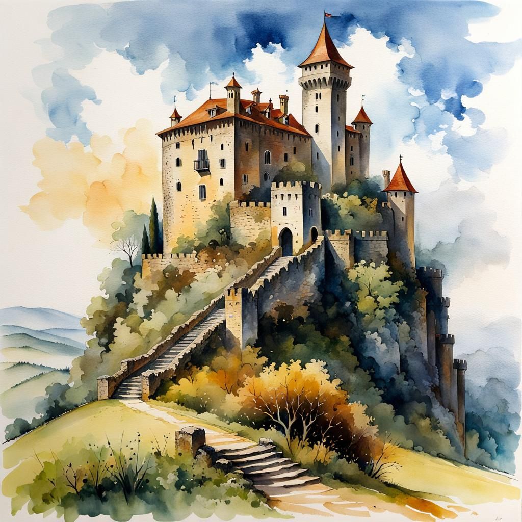 Medieval italian historical Castle