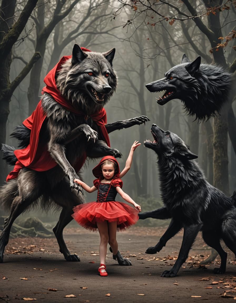 Little Red Riding Hood Ballet Dance, Hyperrealistic