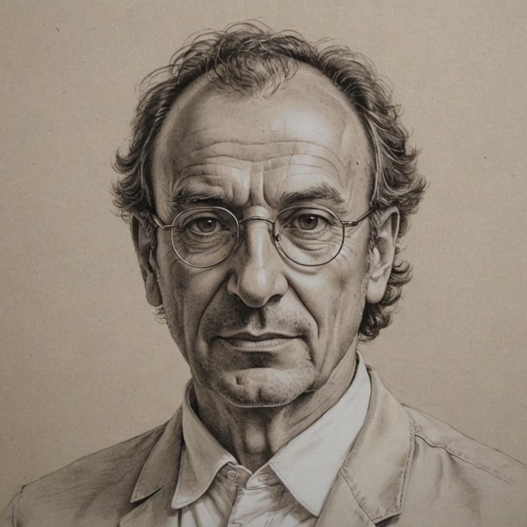 AI-Generated Portrait Inspired by Michel Blanc