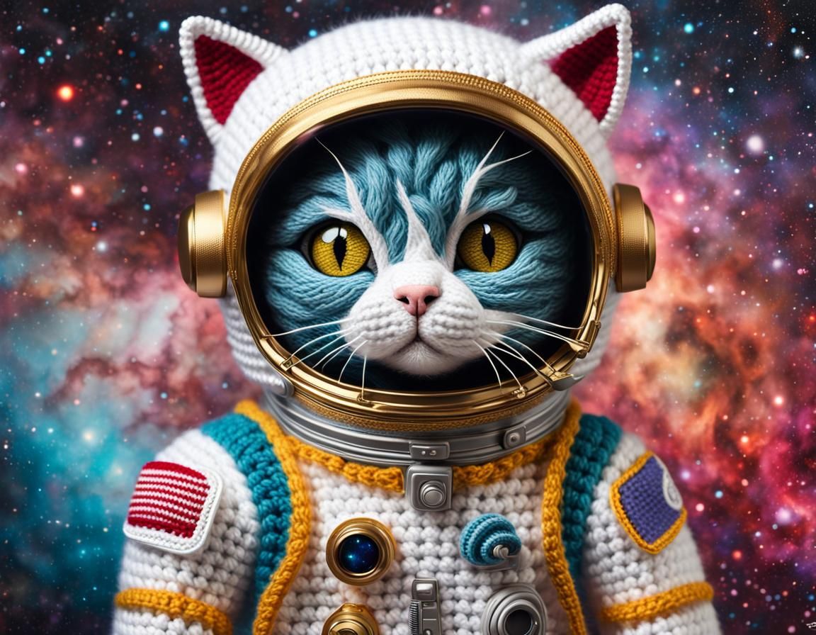 Crocheted Cat Astronaut. π©βπ