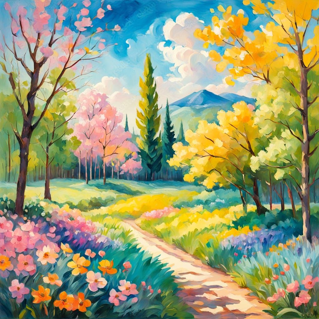 Impressionist Masterpiece in Gouache Style