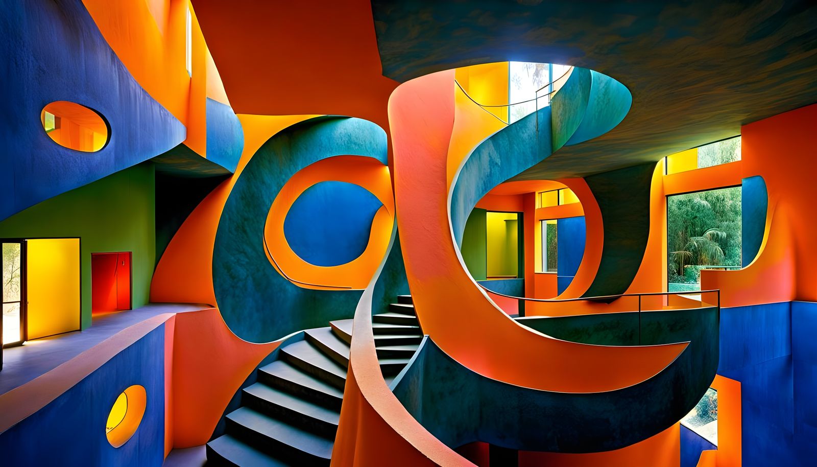 Luis Barragan Inspired House Interior Photograph