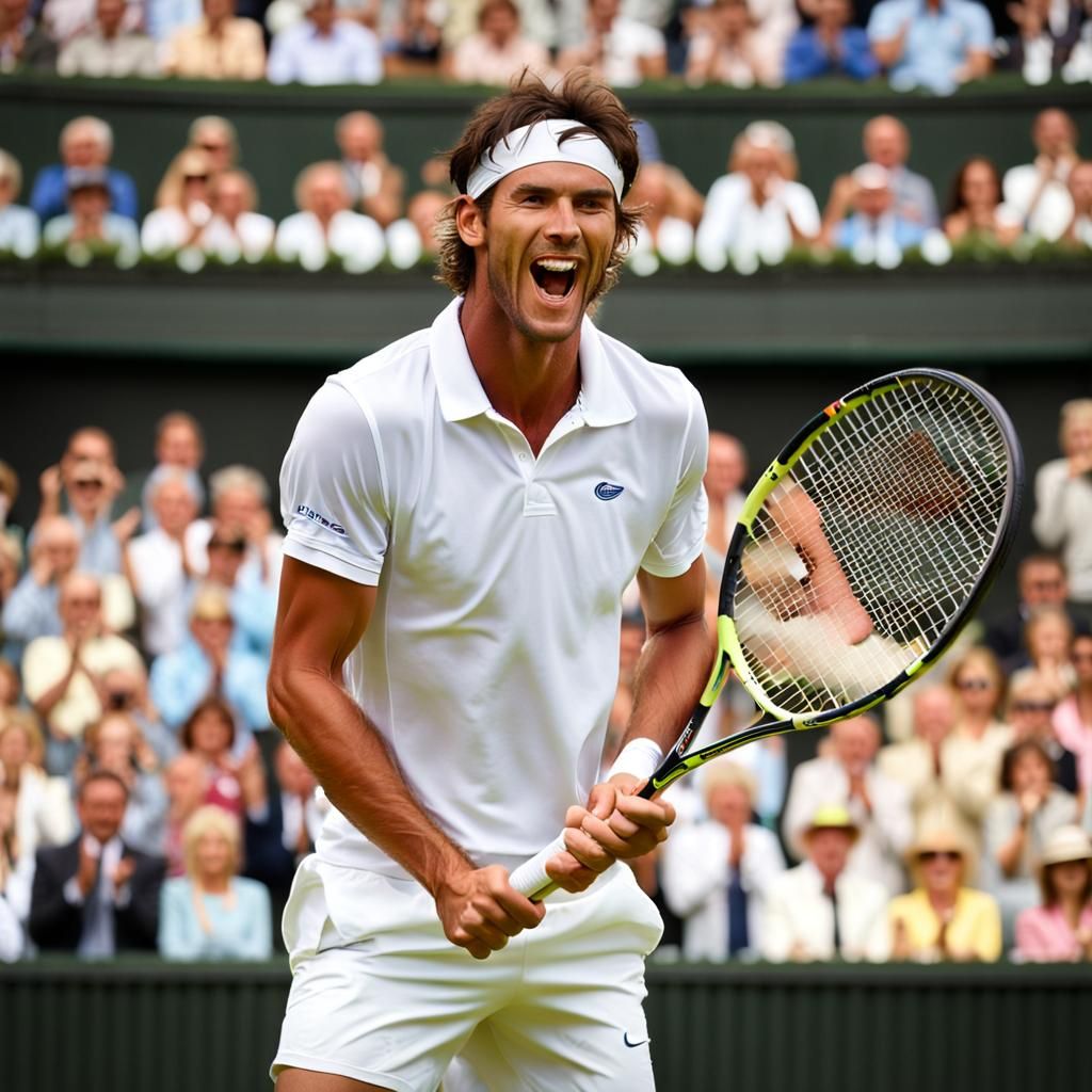 Tennis Player's Victory at Wimbledon