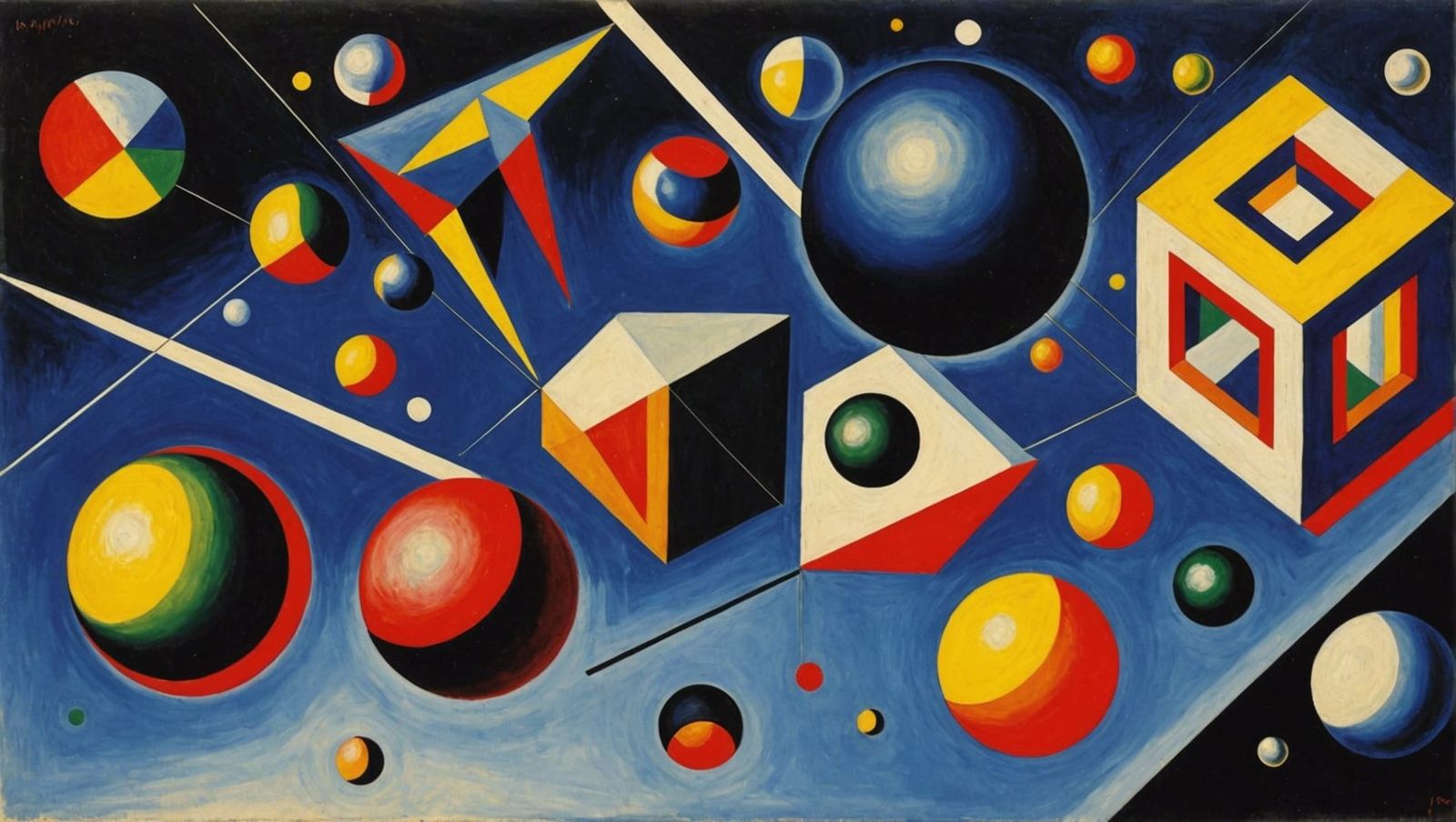 Abstract Cubes and Spheres in Lyrical Abstraction