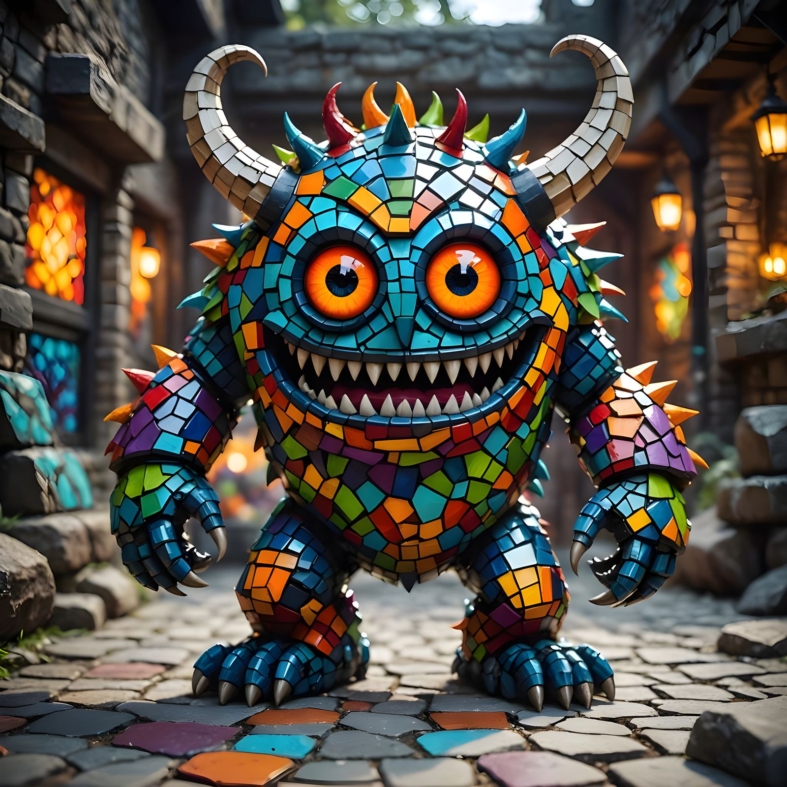 Vibrant Mosaic Creature