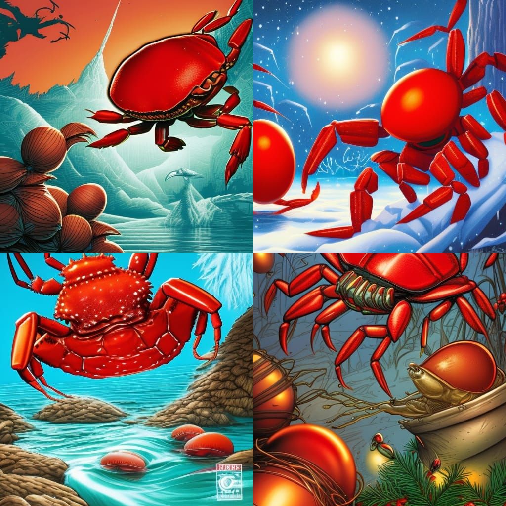 Red Egg Crab Clash on Christmas Island: Comic Art