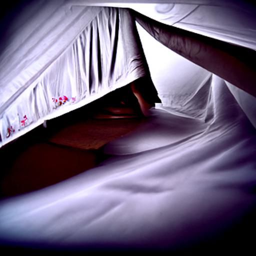 Abstract View Under Bed Sheets