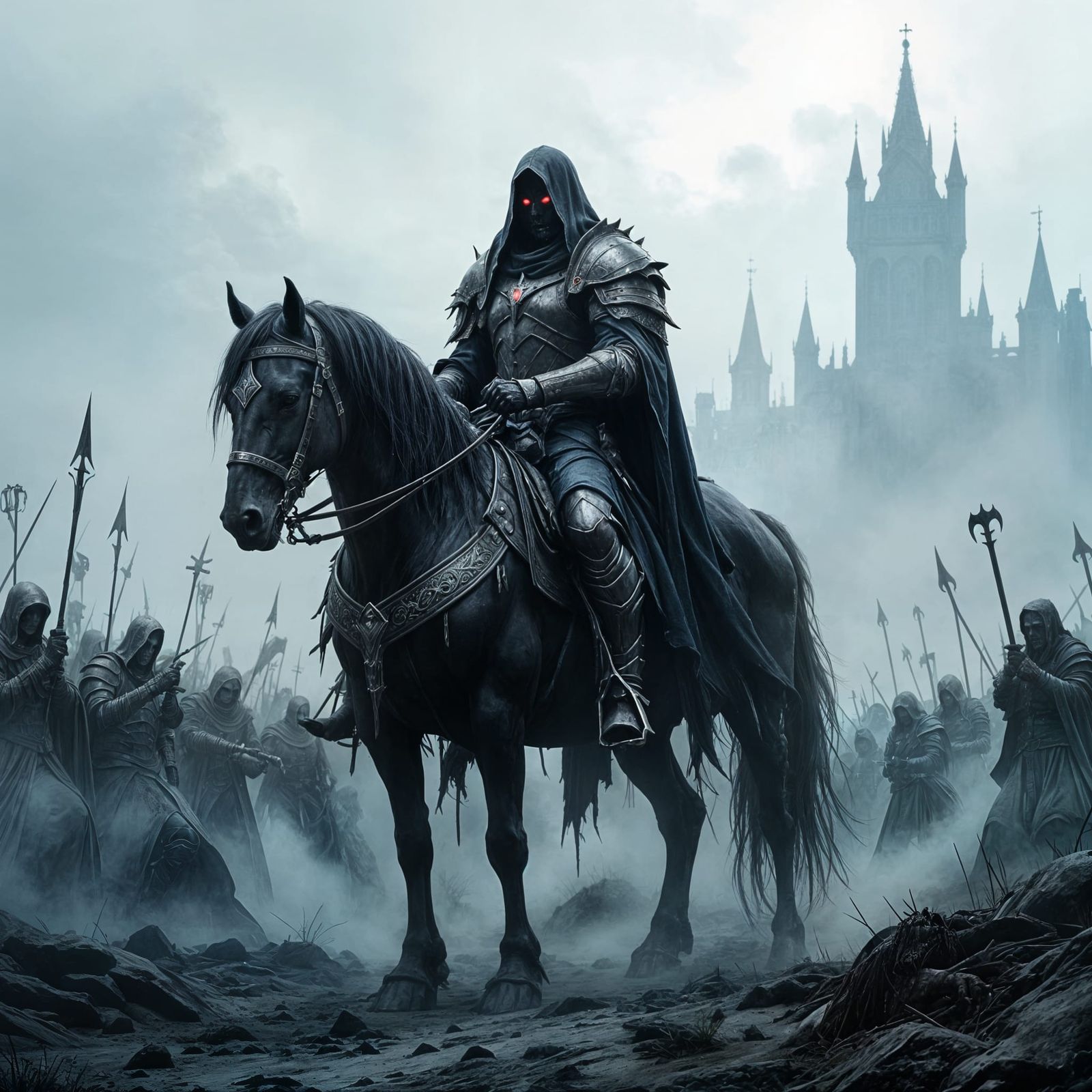 Undead Lord Necromancer on Resurrected Steed