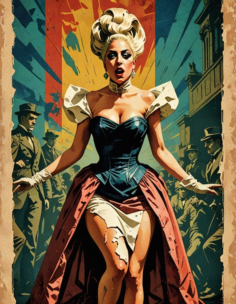 Lady Gaga's Time Machine Tour Poster Art