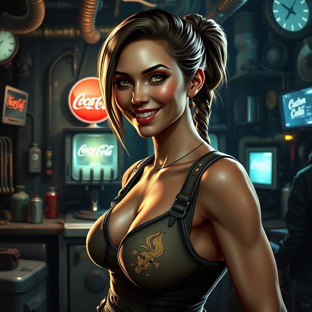 Vault Dweller Portrait in Hyperrealistic Style