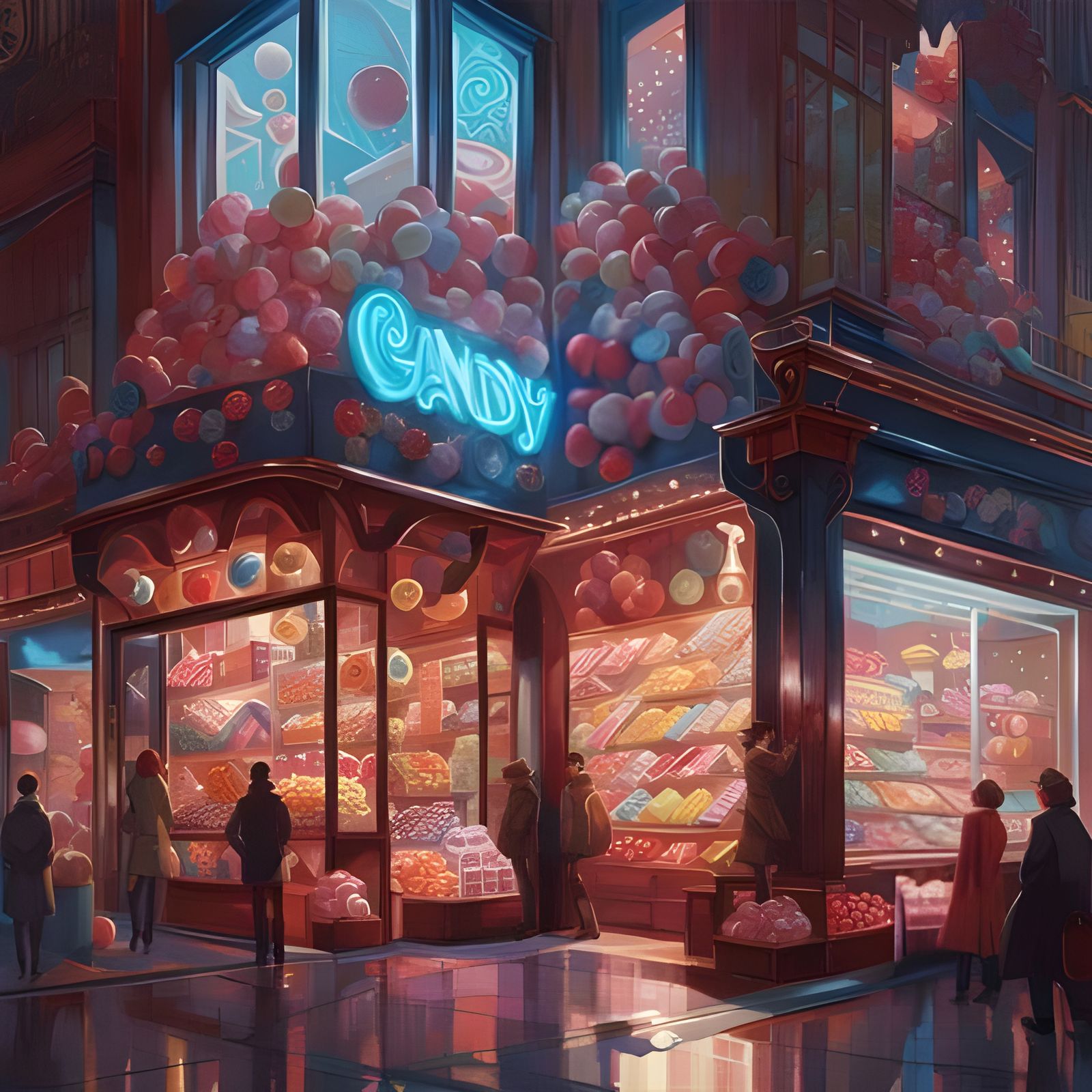 Magic Candy Shop with Intricate Design