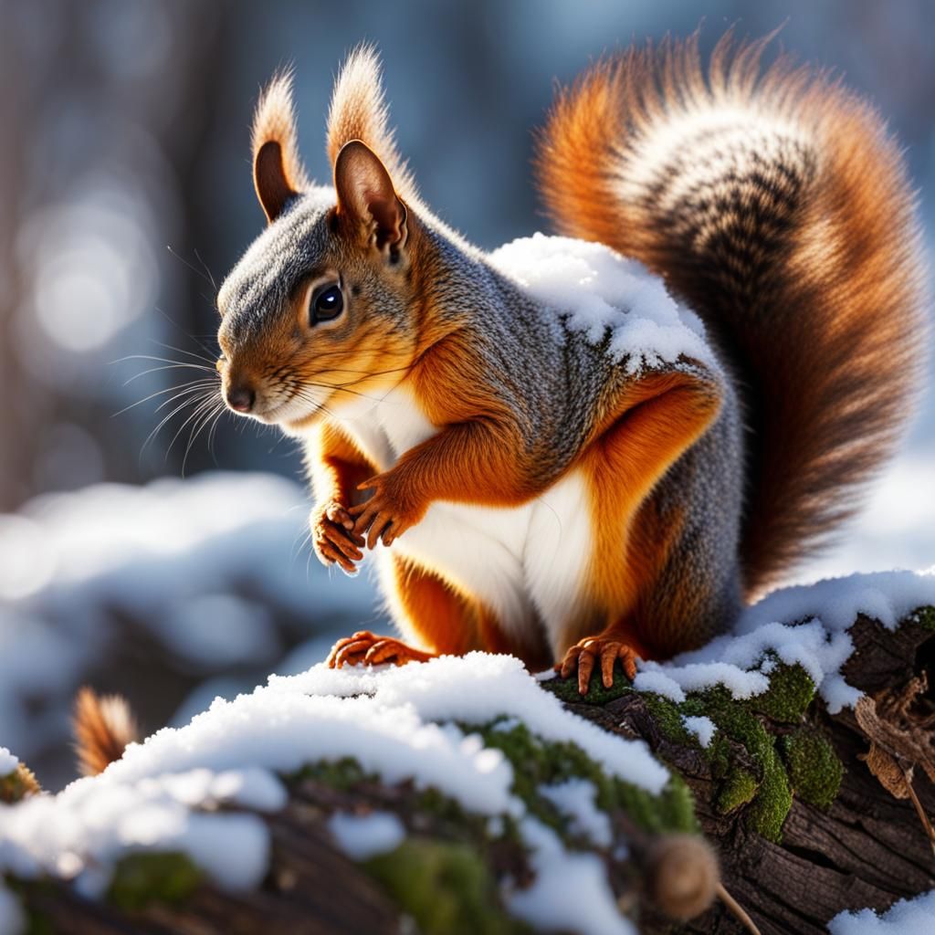 Squirrels Wake From Hibernation in Spring Landscape
