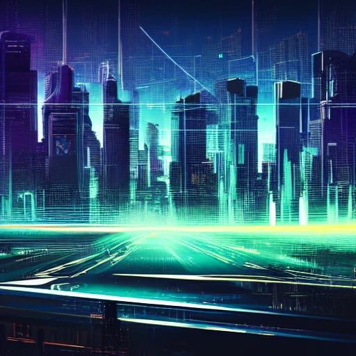 Cyberpunk Enforcer Patrolling Domed City in Neon Noir Style