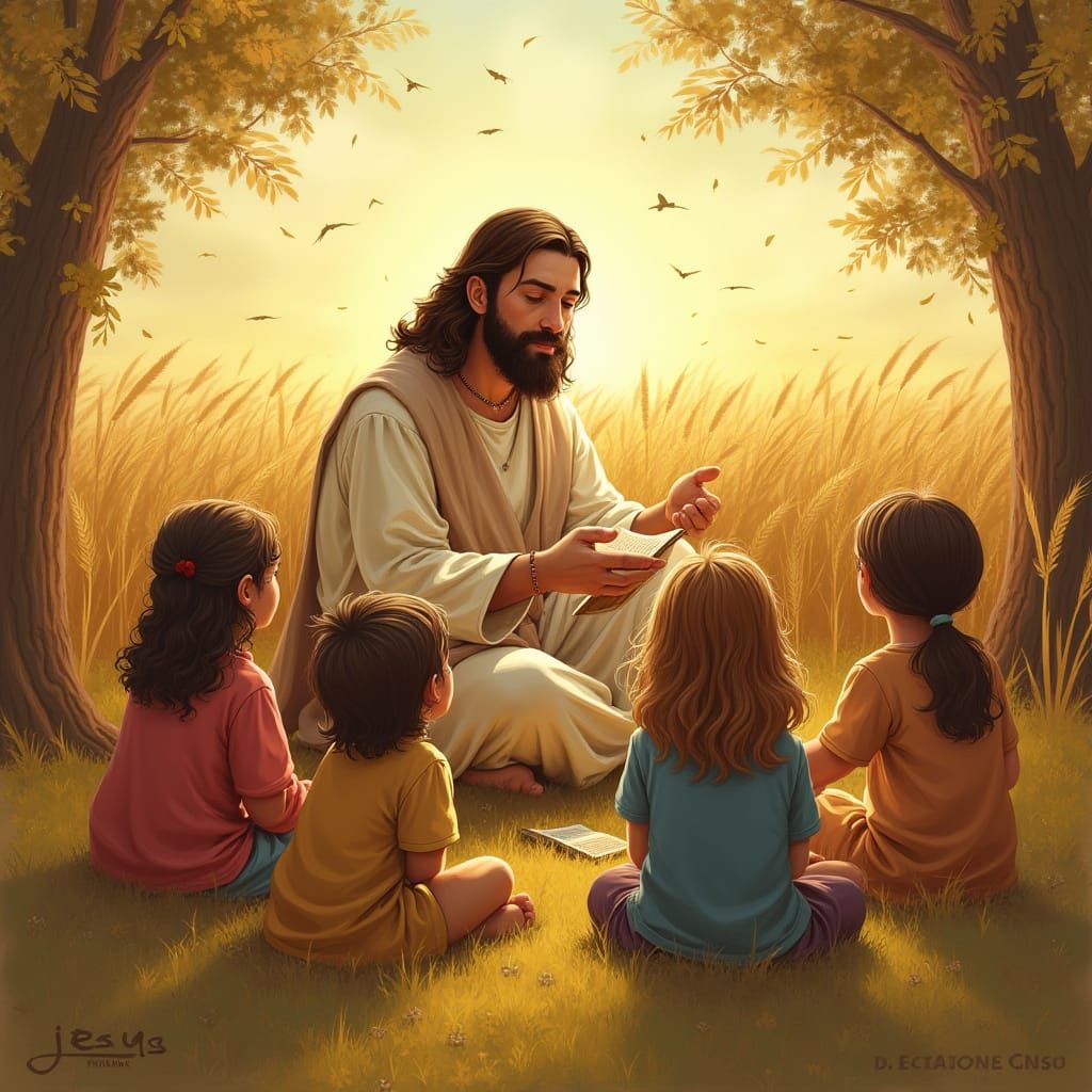 Jesus Teaches Children with Visual Story