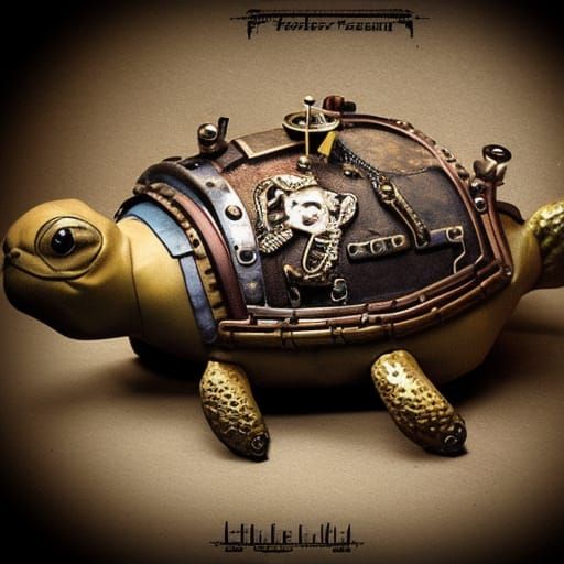 Steampunk Pirate Turtle with Engine