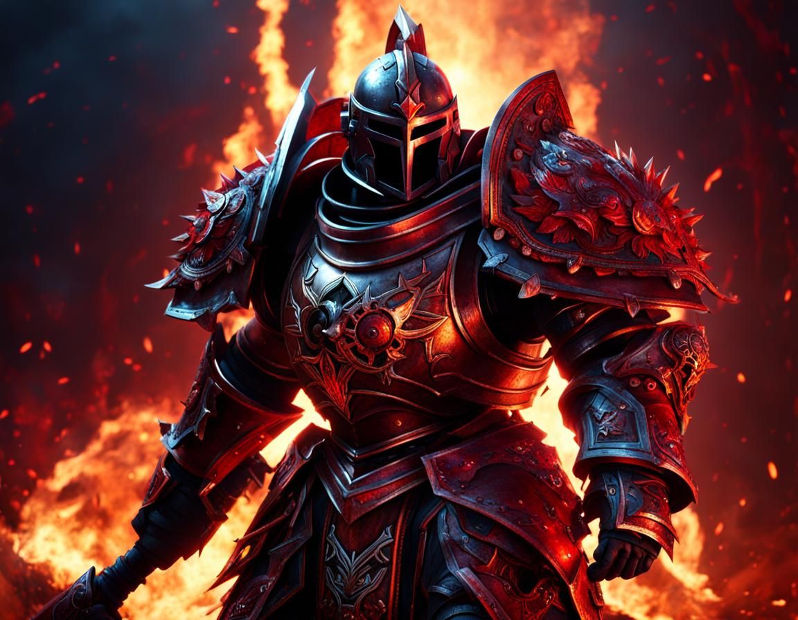 Demonic Knight in Warhammer 40k Style