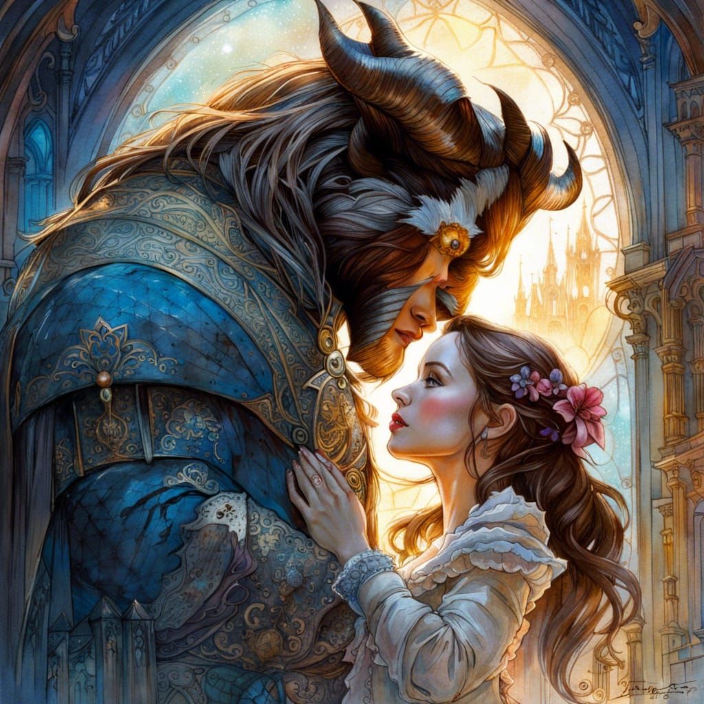 Beauty and The Beast in Medieval Palace Art