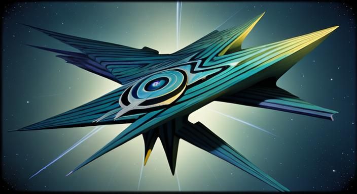 Surreal Shooting Star with 3D Shading